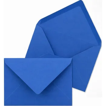 Obálka Modré obálky sada 100 ks Obálky C6 11x16 cm Ozdobné na pozvánky