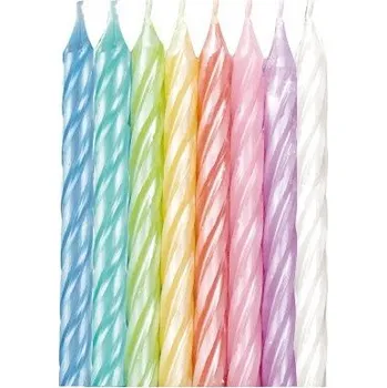 Dortová svíčka ALBI Svíčky dortové pastelovo-perleťové 8 ks
