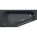Polysan TIGRA L asymetrická vana 170 x80 x 46 cm šedá 90111.30