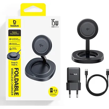 Nabíječka BASEUS EnerFill FF11 15W skládací - černá