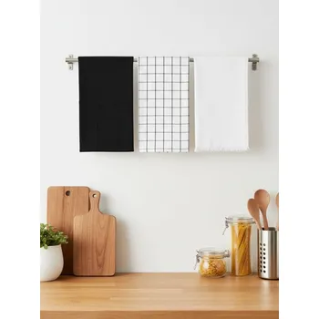 Utěrka Sinsay - Sada kuchyňských utěrek 3 pack - černá - 949JP-99X - 949JP-99X-ONE