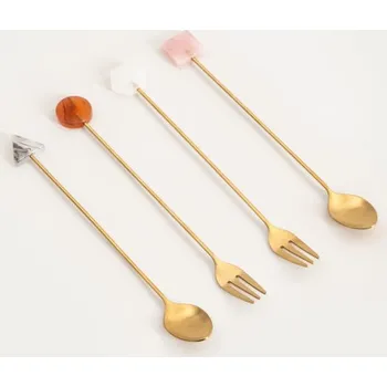 Příbor Sada dezertních příborů DORELLE zlatá (4ks) 763311