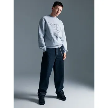 Pánská mikina Mikina s potiskem - XL - House - šedá - 674II-85M