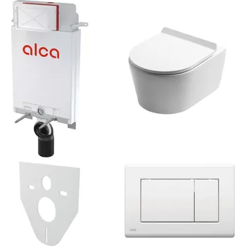 AKČNÍ SET 5v1 Alcadrain Alcamodul AM100/1000 + WC mísa SLOVARM W YJ-2387, bílá