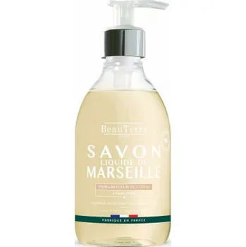 Mýdlo Beauterra Marseille tekuté mýdlo s vůní květu bavlny 300 ml