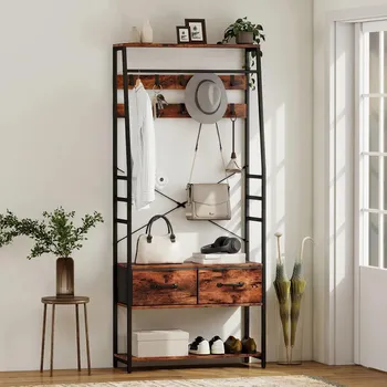 Předsíňová stěna HOMCOM Předsíňová stěna, hnědá 497209