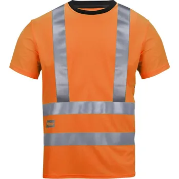 Pánské tričko Triko reflexní AVS s kr. rukávem, třída 2/3 oranžové vel. L Snickers Workwear Velikost: XXL