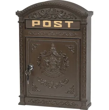 Poštovní schránka Schránka Edgar 315x95x445 mm, poštová, hnedá