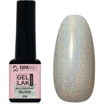 Lak na nehty UV/LED Gel lak - Holographic Silver 5 ml