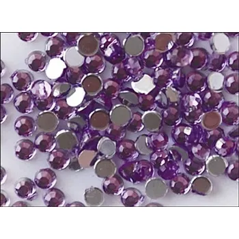 Dětské navlékací korálky Kamínky skleněné - Fialové 1,5 mm