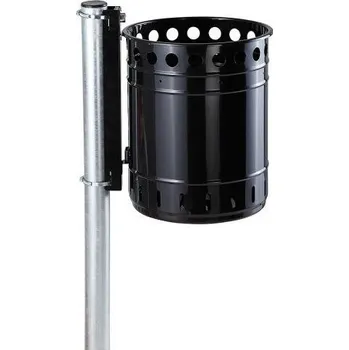 Venkovní odpadkový koš Venkovní odpadkový koš se zámkem bez stojny 35 l. černý