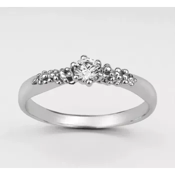 Prsten Zásnubní prsten Konvalinka Růžové zlato 50