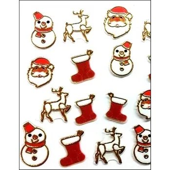 Zdobení - Vánoční - Sněhulák, Punčocha, Santa, Sob