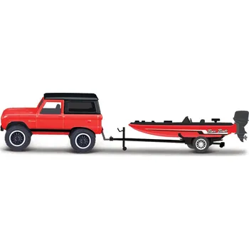 Dětské zboží Maisto - Design Tow & Go, 1966 Ford Bronco Trailer with Bass Boat, 1:64