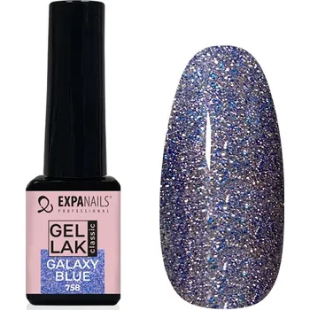 Lak na nehty UV/LED Gel lak - Galaxy Blue třpyt - 5 ml