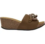 Scholl RAVELLO - dámské pantofle na klínku hnědé Velikost: 40