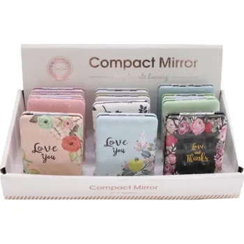 Malé zrcátko květinové vzory OP1021 WY mix 4 barev