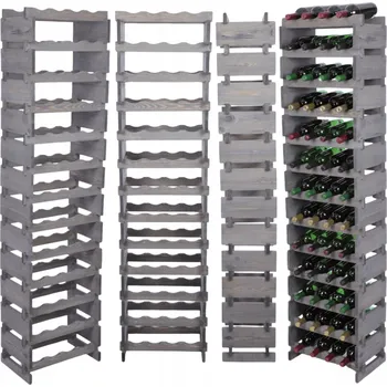 Stojan na víno Stojan na víno modulární regál na lahve 13x4 lahví ÚZKÝ ECO BEZ NÁŘADÍ