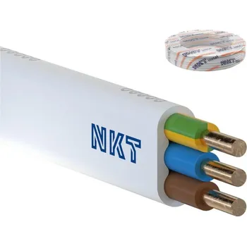 elektrický kabel NKT SPÓŁKA AKCYJNA YDYp 450/750V 4x1,5mm2 NKT 100m plochý elektrický kabel