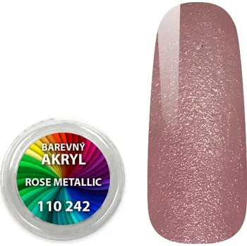 Umělé nehty EXPA-nails Akryl pudr metalický - Rose metallic - 4 ml
