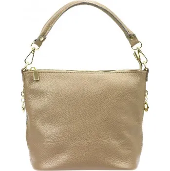 Kabelka Kožená kabelka Patrizia 419-040 GOLD - tmavě béžová