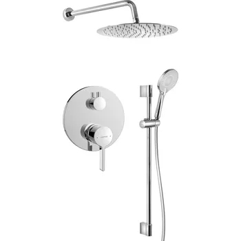 Sprchový set Sapho ICONIC podomítkový sprchový set s pákovou baterií 2 výstupy posuvný držák sprchy chrom AF042-02