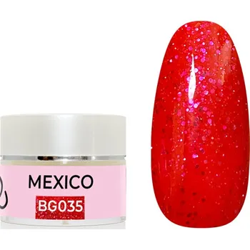 Lak na nehty UV/LED gel barevný - Mexico neon třpyt 5g