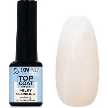 Lak na nehty EXPA-nails UV/LED gel Top coat effect - Milky sparkling Objem: 5 ml