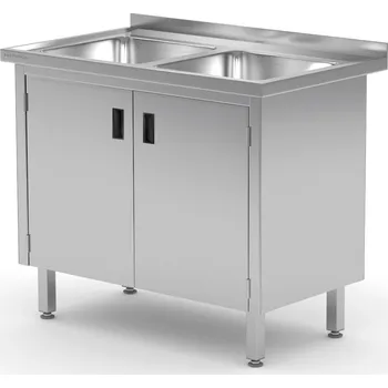 Jídelní stůl TECHNICA Dvojitý dřezový stůl se skříňkou 1000x600x850 mm | TECHNICA, 2291060