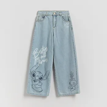 Reserved - Lilo & Stitch široké džíny - modrá - 309HN-50J - 309HN-50J-134