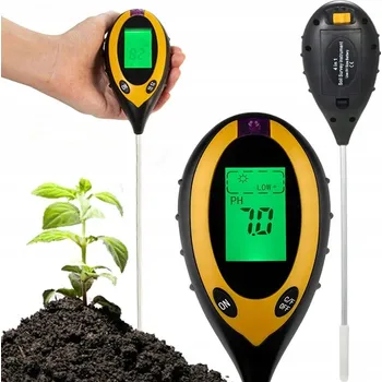 Kyseloměr, tester a miernik pH půdy, měření teploty, vlhkosti a světla