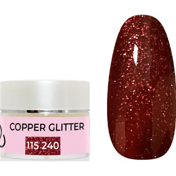 Přípravek na nehty UV/LED gel barevný - Copper glitter 5g
