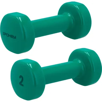 SPOKEY Sada vinylových fitness činek Spokey Shape 2 x 2 kg 2*2kg ZELENÁ