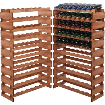 Stojan na víno modulární regál na lahve 10x8 lahví VELKÝ, MONTÁŽ BEZ NÁŘADÍ