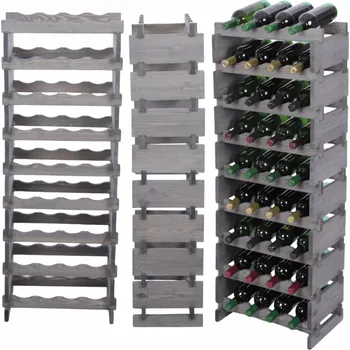 Stojan na víno Stojan na víno modulární regál na lahve 9x4 lahví ÚZKÝ ECO BEZ NÁŘADÍ
