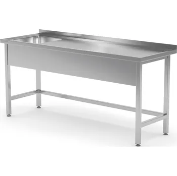 Jídelní stůl TECHNICA Stůl s umyvadlem s jednou mísou vlevo bez police 1200x700x850 mm | TECHNICA, 211L1270