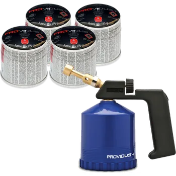 Příslušenství ke svářečce PROVIDUS, Hořák/1200°C ABS + 4 x propichovací kartuše. topSAFE systém, 190g PG200KIT4