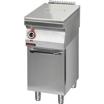 Sporák KROMET Plynový sporák s varnou deskou 400 mm na uzavřeném podstavci, 400x700x900 mm | KROMET, 700.KG/I-400.S.D