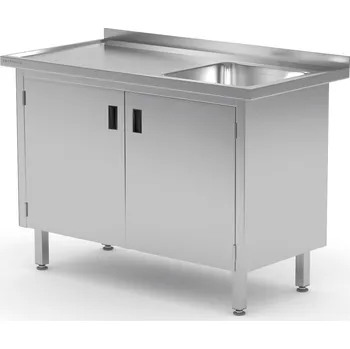 Jídelní stůl TECHNICA Stůl s jedním umyvadlem, pravostranný se skříňkou 1000x600x850 mm | TECHNICA, 219P1060