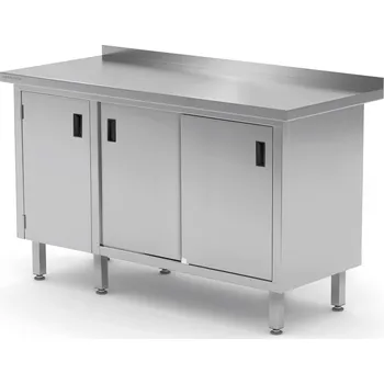 Jídelní stůl TECHNICA Nástěnný stůl se skříňkou s křídlovými dveřmi vlevo a skříňkou s posuvnými dveřmi vpravo 1300x700x850 mm | TECHNICA, 135L1370