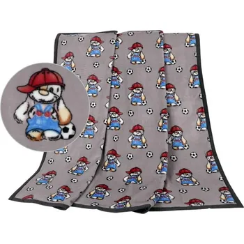 deka Dětská deka ELLA - 100x150 cm Šedá,Modrá,Červená