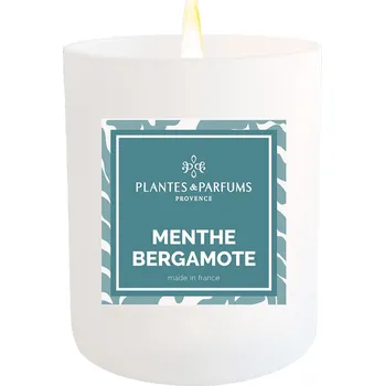 Svíčka Plantes et Parfums de Provence Menthe Bergamote Vonná svíčka, 180 g