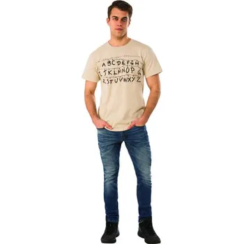 Karnevalový doplněk Rubies USA - Triko Abeceda na zdi - Stranger Things - L