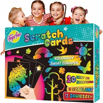 kreativní sada Kreativní sada pro děti - Škrabací obrázky se šablonami