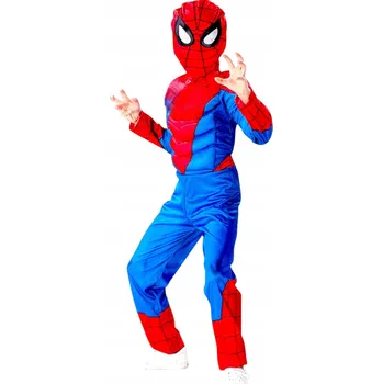 Karnevalový kostým KOSTÝM Spiderman KOSTÝM SPIDERMANA PRO CHLAPCE PŘEVLEK NA PLES MASKA 3v1