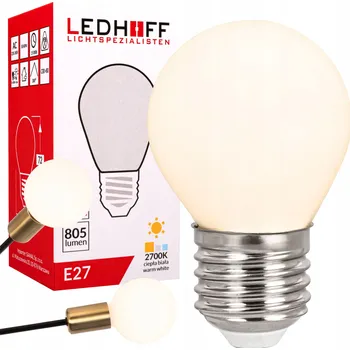 Žárovka LED žárovka E27, teplá bílá, 6W, 805lm, JASNE světlo, silná, 2700K, NEBLIKÁ