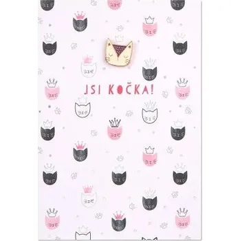 ALBI Přání s broží - Kočka