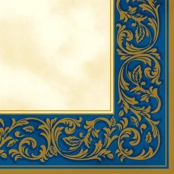 Papírový ubrousek Ubrousky MAKI L (20ks) Rococo Pattern Blue