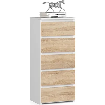 Komoda MOB Komoda Akord Cipriano III (bílá + dub sonoma)