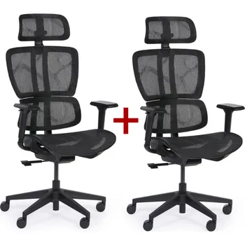 Kancelářská židle NICO 1+1 ZDARMA, černá